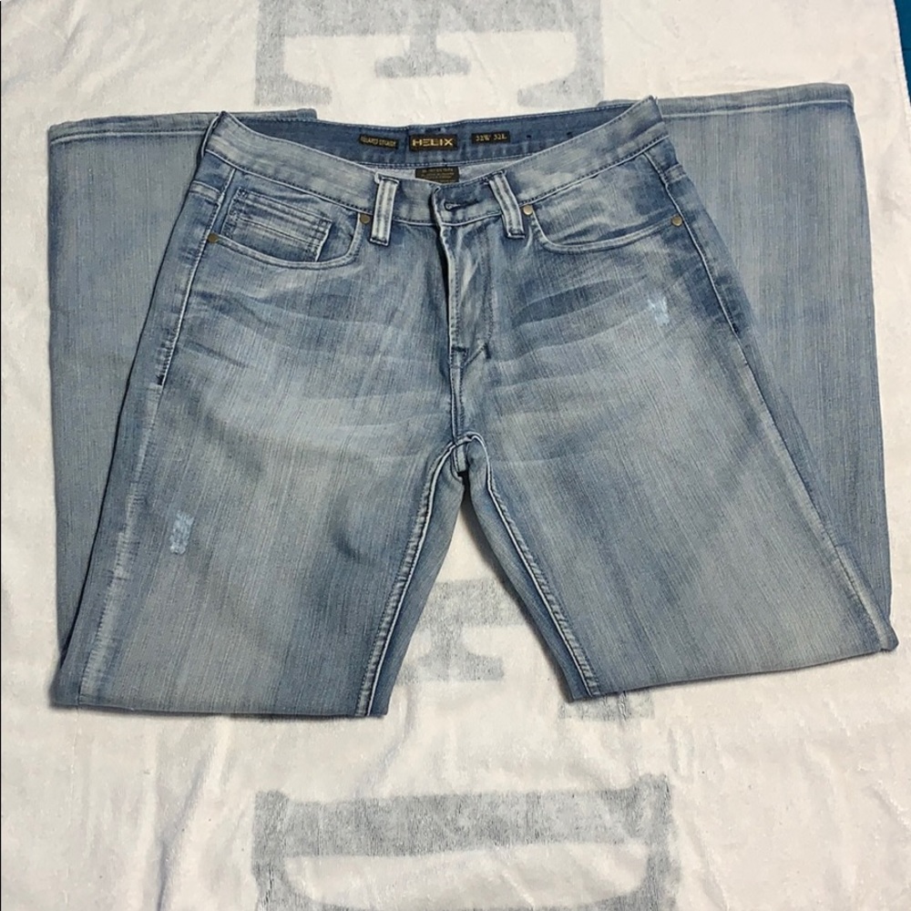 Helix straight leg blue jeans
